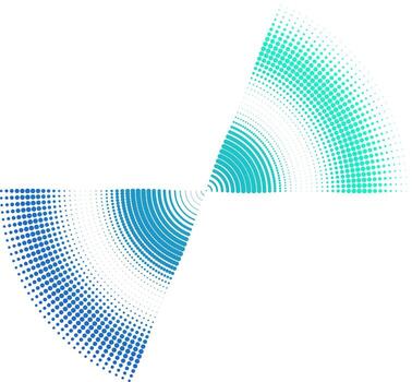 Halftone Arcs Abstract Geometric Composition vector