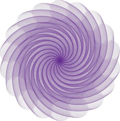 Swirling Spiral Optical Illusion in Purple
