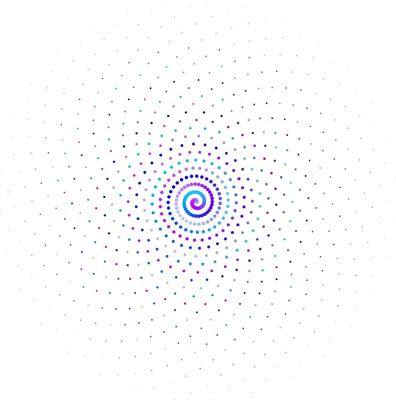 Swirling Spiral Dots Abstract Optical Illusion