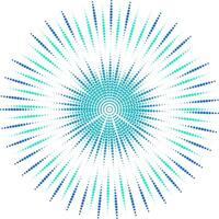 Abstract Radial Burst of Dots Halftone vector