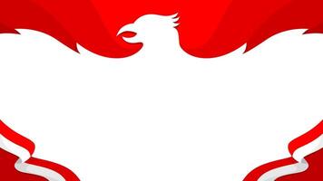 Red and white background with an Indonesian eagle as a copy space for text suitable for an important day such an Independence Day celebrate on August 17 vector