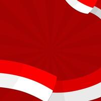 Indonesian flag on dark red square background with empty space for text vector