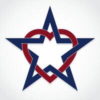 heart star red blue knot color symbol vector