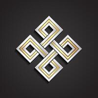 Stylish metallic geometric design vector