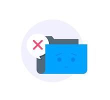 no result, data not found concept,flat design icon illustration vector