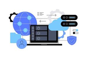 Cloud computing technology illustration vector