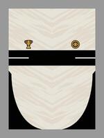 Creamcolored sports jersey with emblem and trophy vector
