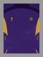 Purple and Gold Jersey with Trophy and Badge vector