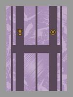 Purple Jersey with Stripes and Emblems vector
