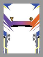 Sports Jersey Template with Abstract Geometric Accents vector