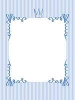 Vintage Bow Ribbon Frame Lace Art. Mediterranean Amalfi Style Art. Empty Wedding Card Invitation Page. Italy or Greece Romantic Vibes Elegant Line Design. Aesthetic Timeless Minimalist Retro Border. vector