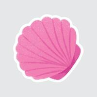 Oyster 2 Cute sea animals in crayon style for stickers, icons, logos, etc. vector