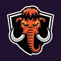 Fierce mammoth logo design vector