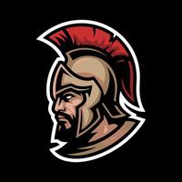 Spartan warrior logo design vector