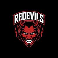 Red Devils logo design vector