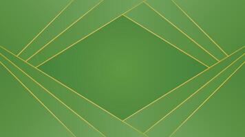 Elegant green abstract background with gold diagonal lines and soft gradient. Perfect for modern, luxury, or decorative design themes across various creative projects. vector