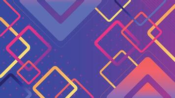 Bright abstract background featuring colorful gradient squares and diagonal lines on a purple base. Perfect for creative, modern, fun, and digital design projects. vector