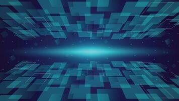 Dynamic blue background featuring abstract perspective squares and glowing light perfect for modern tech digital or futuristic designs vector
