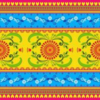 Colorful floral pattern design for fabrics vector