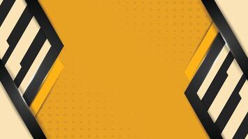 Modern Geometric Abstract Background with Yellow and Black Layers vector