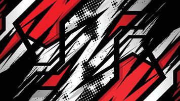 a black and red background with a white and red design vector