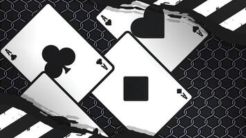 Grunge Playing Cards on Industrial Mesh Background vector