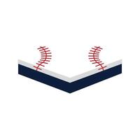 A flat design icon of a baseball home plate, representing the final base and a key scoring point. vector