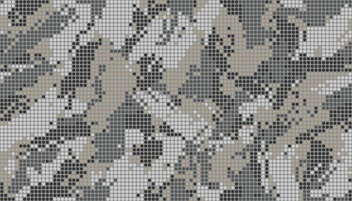 Military digital camouflage. Seamless camo pattern. Halftone dots background. Light gray and black color. Abstract texture for print on fabric, textile or paper
