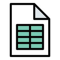 Document sheet icon flat line style illustration representing individual files or pages, suitable for office documents, administrative tasks, and digital content management projects vector