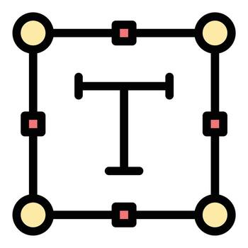 Text editor icon flat line style illustration representing document writing and content editing, suitable for digital publishing, coding projects, and productivity applications vector