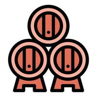 Wine storage icon flat line style illustration representing organized wine collection and preservation, suitable for wineries, restaurants, and beverage retail projects vector
