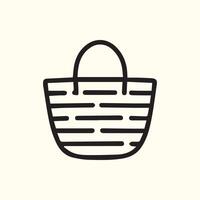 Chic Woven Tote Bag A Timeless Accessory for Every Stylish Outing vector