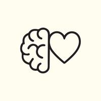 Balancing Logic and Emotion The Harmony of Brain and Heart Concept vector