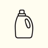 Laundry Detergent Container Simple Line Art Clean Home Care Icon vector