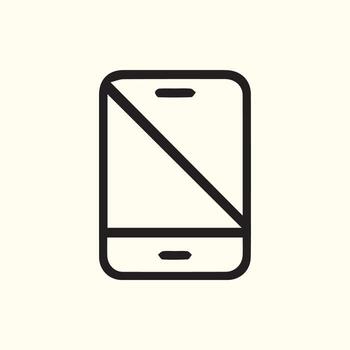 Sleek Smartphone Icon Modern Mobile Device Representation Simple Design vector