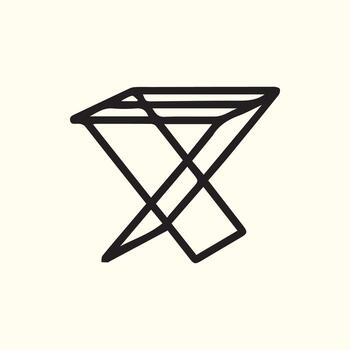 Abstract Ironing Board Design Simplicity and Clean Lines Displayed vector