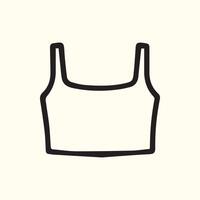 Simple Tank Top Outline Design Ready for Your Creative Projects vector