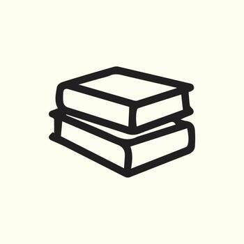 Stacked Books Illustration A Simple Yet Powerful Symbol Of Knowledge vector