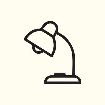 Illuminate Your Space with a Stylish and Modern Desk Lamp Design vector