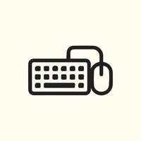 Simple keyboard and mouse icon for your design projects and templates vector