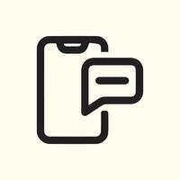 Mobile phone with chat symbol illustrating digital conversation and alerts vector