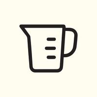Measuring Cup Icon Precise Volume for Culinary Perfection Simple Design vector