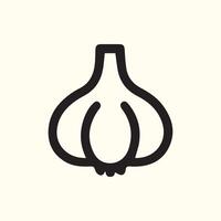 Garlic Clipart Minimalist Illustration for Culinary or Recipe Designs vector