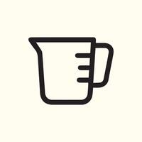Simple Measuring Cup Design for Kitchen Essentials and Recipes vector