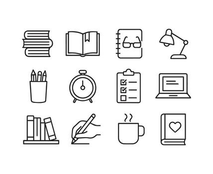 esencial estudiar elementos sin costura modelo espalda a colegio y aprendizaje vector