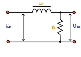 Simple Inductor-Resistor Circuit Diagram- RL Network vector