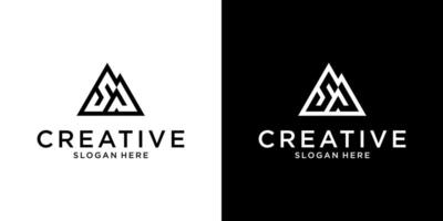 SP or PS initial letter logo design concept vector