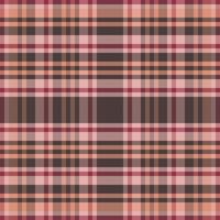 Plaid pattern in pink and brown vector