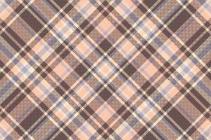 Brown and pink plaid pattern design vector