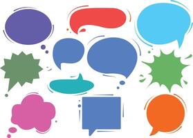 Set of bubble frames for speech in pop art style, Illustration. vector